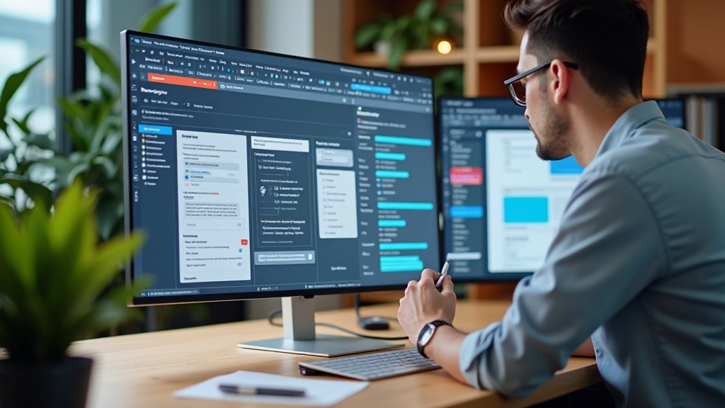 Design systems workspace in Figma with component library and documentation panels open on desktop